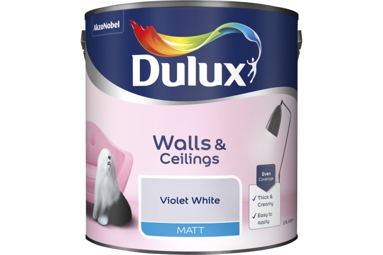 Dulux Matt Violet White 2.5L