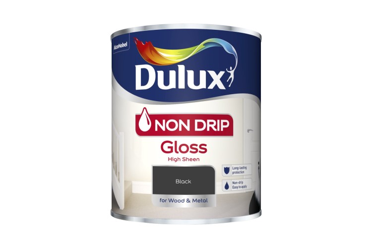 Dulux Non Drip Gloss Black 750ml
