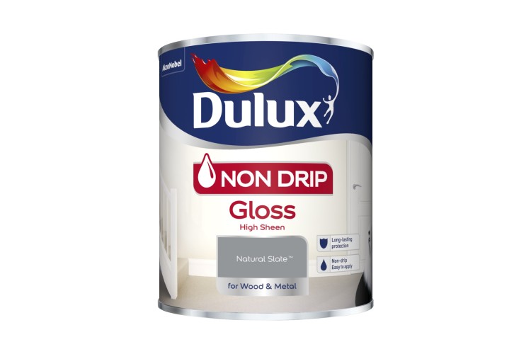 Dulux Non Drip Gloss Natural Slate 750ml