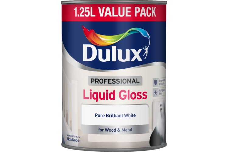 Dulux Professional Liquid Gloss PBW Pure Brilliant White 1.25L