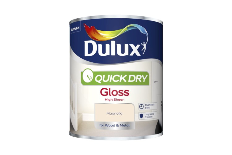 Dulux Quick Drying Gloss Magnolia 750ml