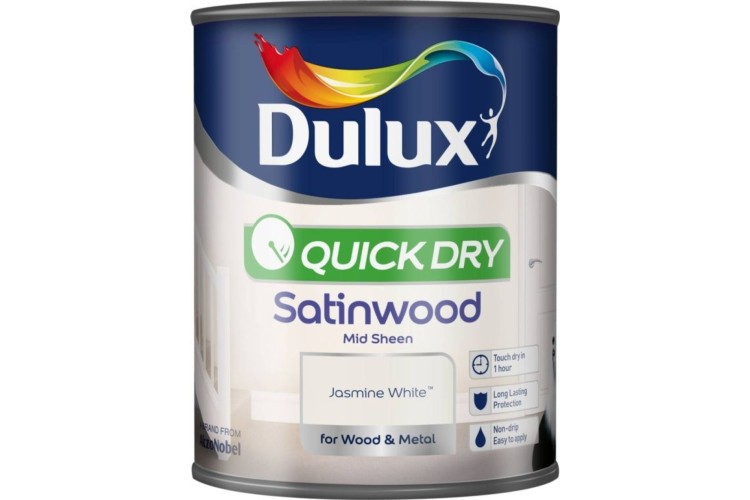 Dulux Quick Drying Satinwood Jasmine White 750ml