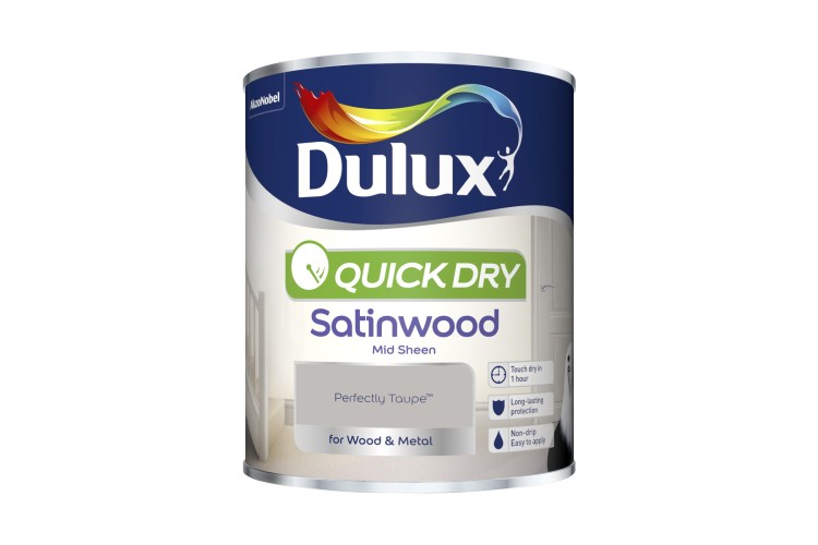 Dulux Quick Drying Satinwood Perfectly Taupe 750ml