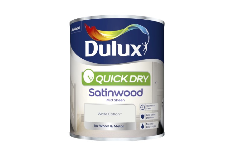 Dulux Quick Drying Satinwood White Cotton 750ml