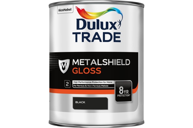 Dulux Trade Metalshield Gloss Black 1L