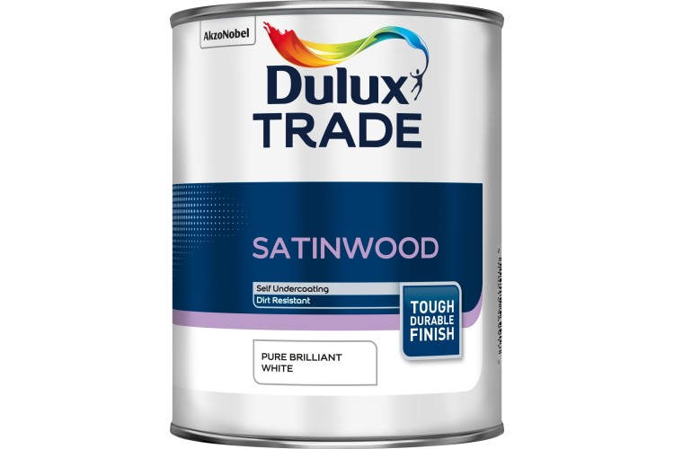 Dulux Trade Satinwood Pure Brilliant White 1L