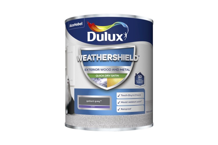 Dulux Weathershield Quick Drying Satin Gallant Grey 750ml