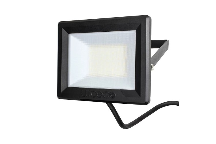 ECO FLOODLIGHT IP65 BLACK 2400LM 30W 4000K - 300mm cable