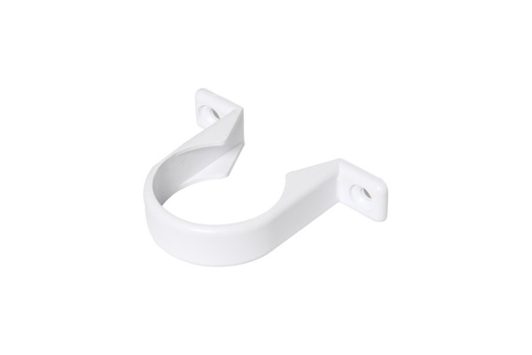 F/Plast Abs Pipeclip 40mm White