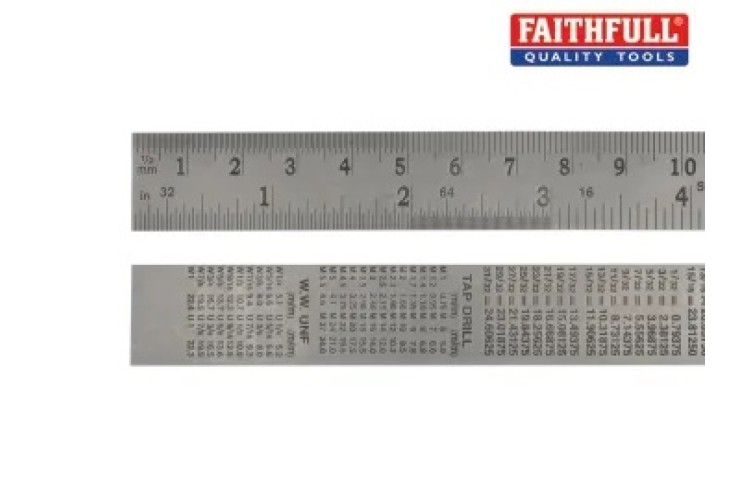Faithfull Steel Rule 1M  39In X 30Mm