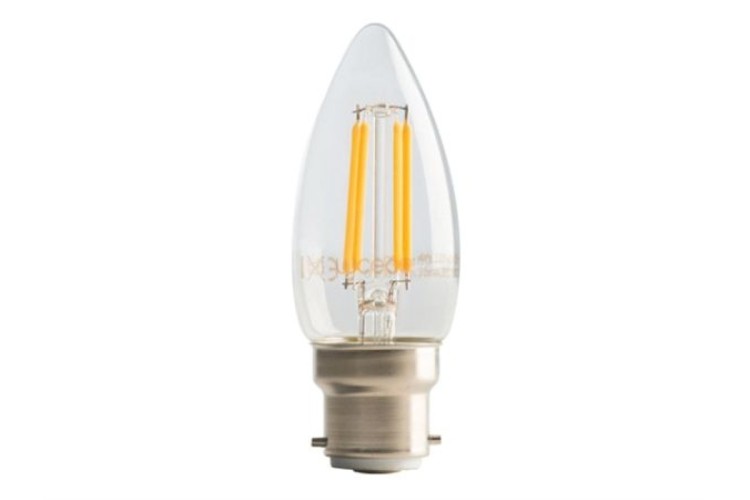 FILAMENT CANDLE B22 4W WARM WHITE NON DIMMABLE