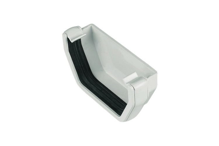Floplast 114 Square External Stop End White