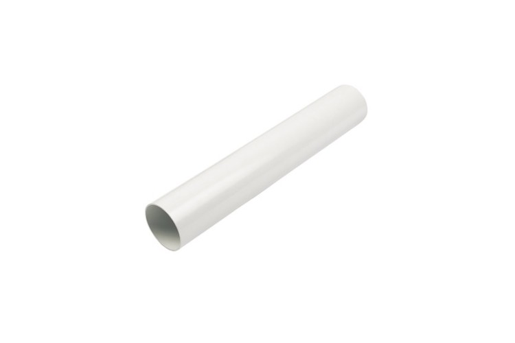 Floplast 68mm Round Downpipe 2.5m White RP4