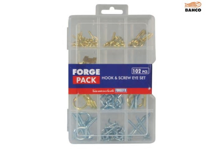 Forgefix Hook & Screw Eye Kit Forge Pack 102 Pieces