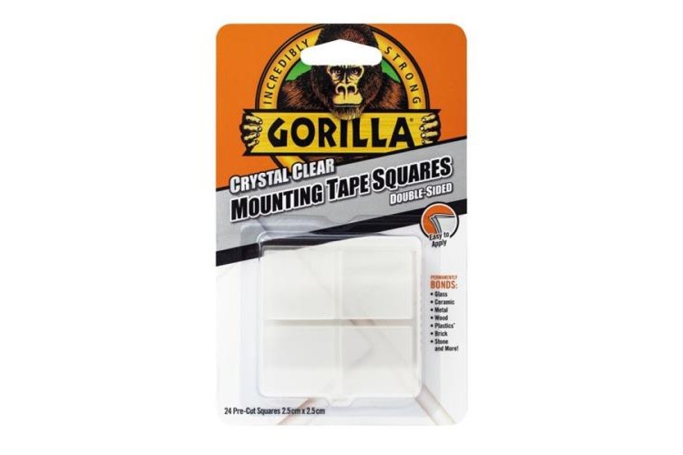 Gorilla Mounting Tape Squares Clear