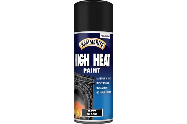 Hammerite Hi-Heat Paint Aerosol Black 400ml