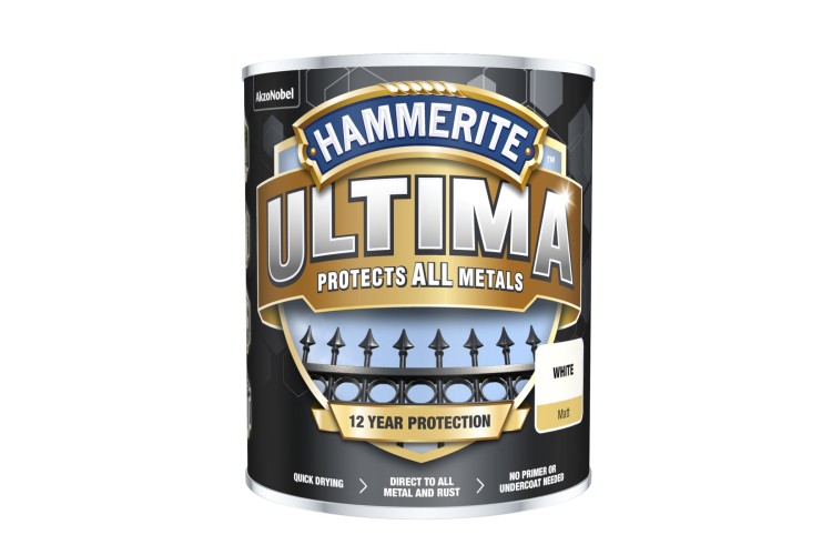Hammerite Ultima Metal Matt White 750ml