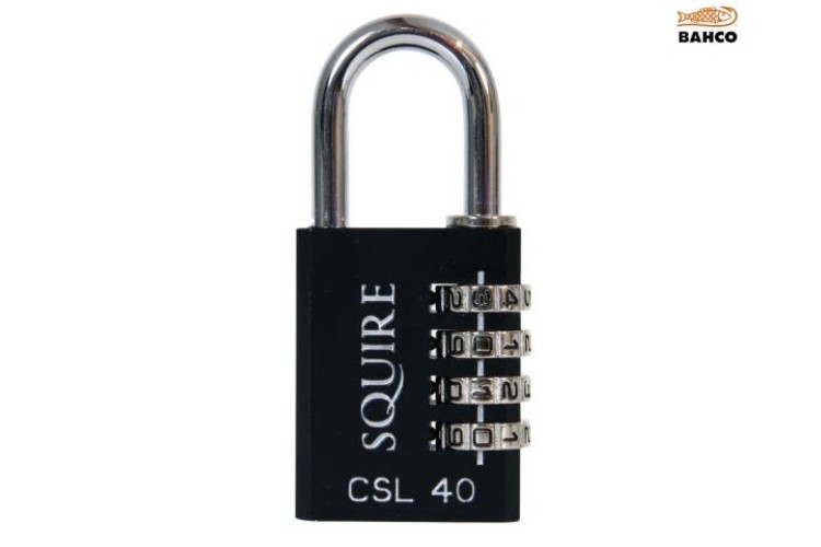 Henry Squire Toughlock Re-Codeable Black Combination Padlock 40Mm