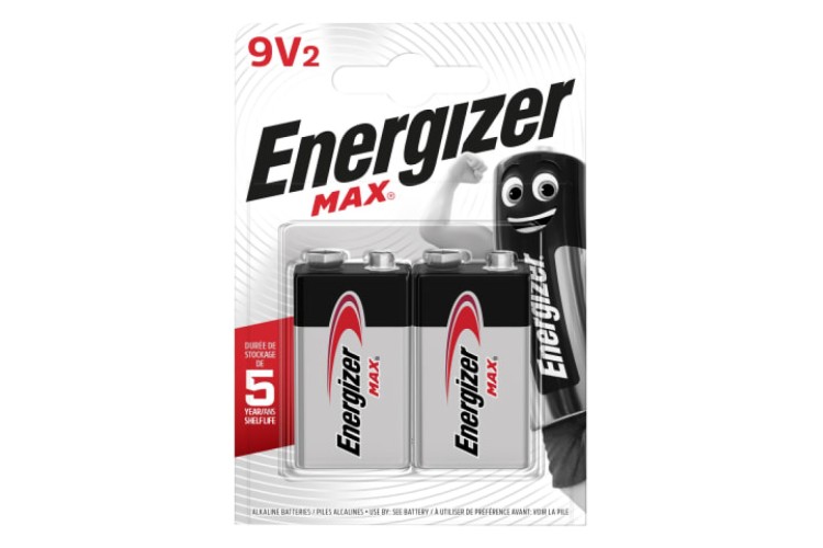 MAX  9V Alkaline Batteries (Pack 2)                                             