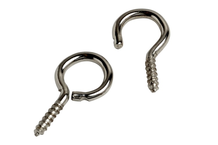 Net Wire Hooks and Eyes Pk 6 Silver