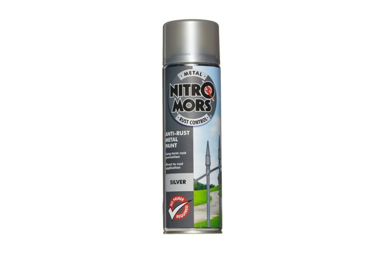 Nitromors Anti-Rust Smooth Metal Paint Spray Silver 500ml