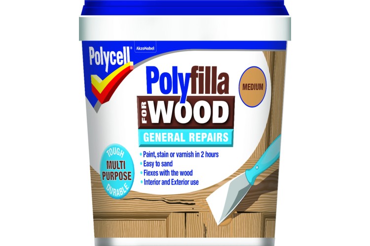 Polycell  Polyfilla Wood  General Repair Med Tub 380gm 
