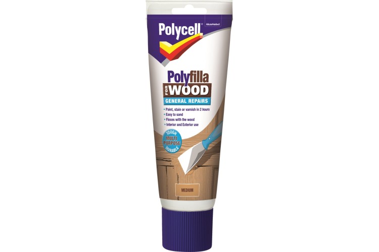 Polycell  Polyfilla Wood  General Repair Med Tube 330gm 