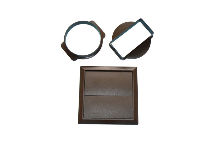 Ps Wall Outlet Gravity Flap - Brown Round
