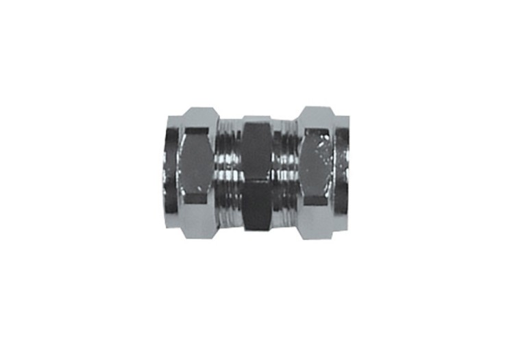 Px01 Chrome Compression Coupling 15mm
