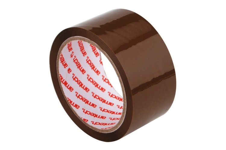 Roll of brown packing tape (50m x 48mm)