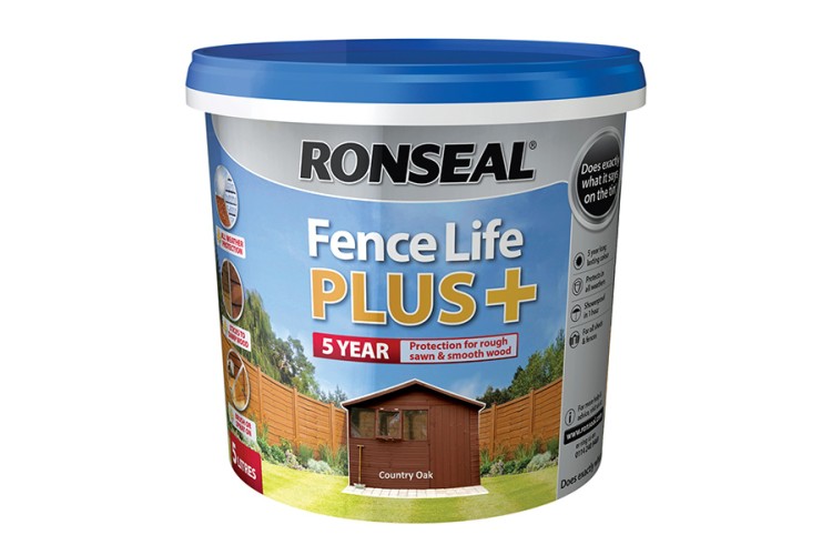Ronseal One Coat Fence Life Plus Country Oak 5L