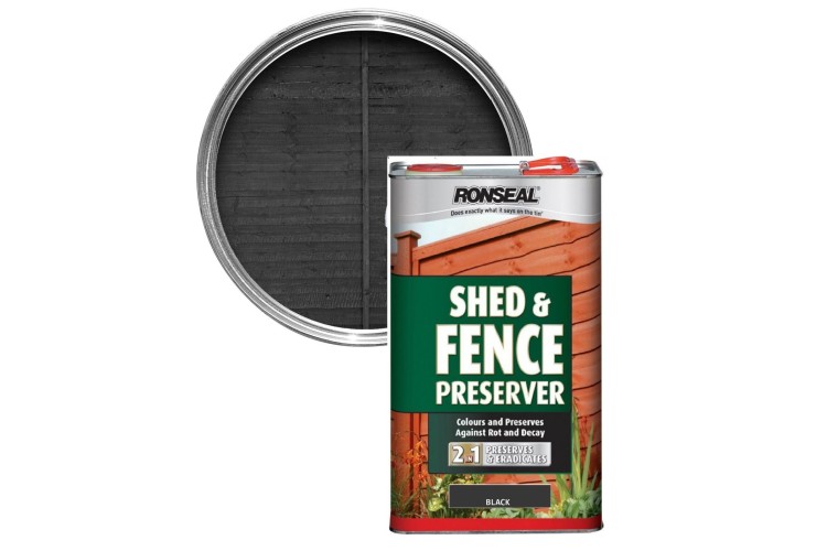 Ronseal Shed & Fence Preserver Black 5 Litre