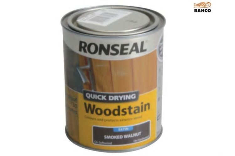 Ronseal Woodstain Quick Dry Satin Smoked Walnut 750ml