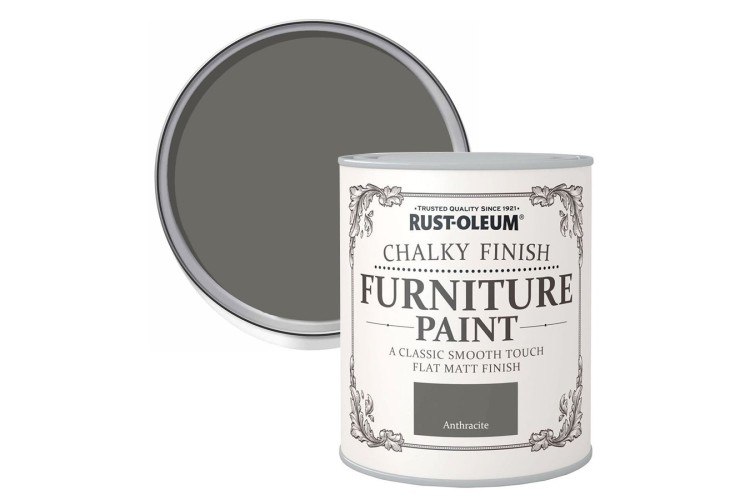 Rust-Oleum  Chalky Finish Furniture Paint - Anthracite - 750ml