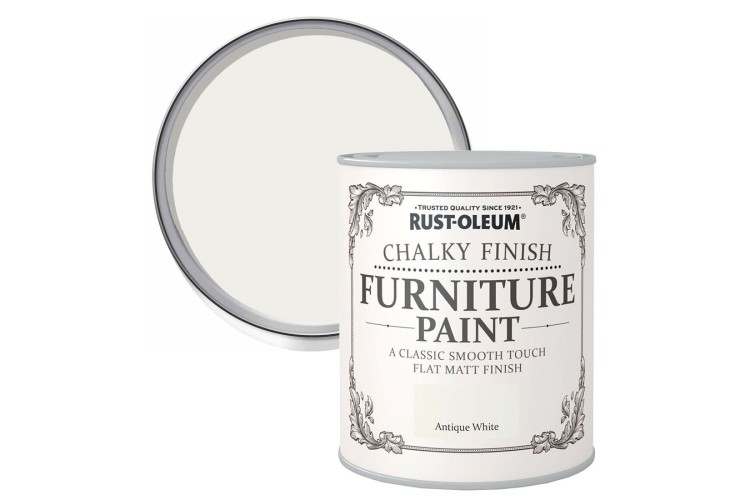 Rust-Oleum  Chalky Finish Furniture Paint - Antique White - 750ml