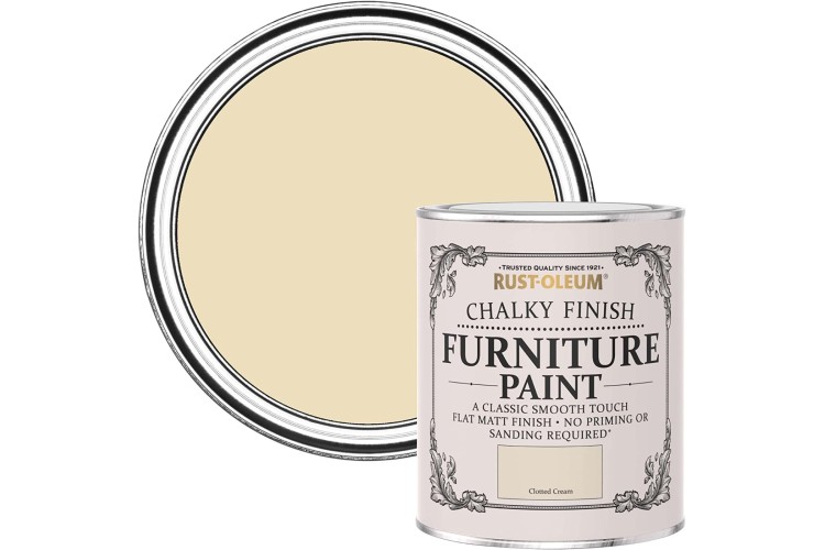 Rust-Oleum  Chalky Finish Furniture Paint - Clotted Cream - 750ml