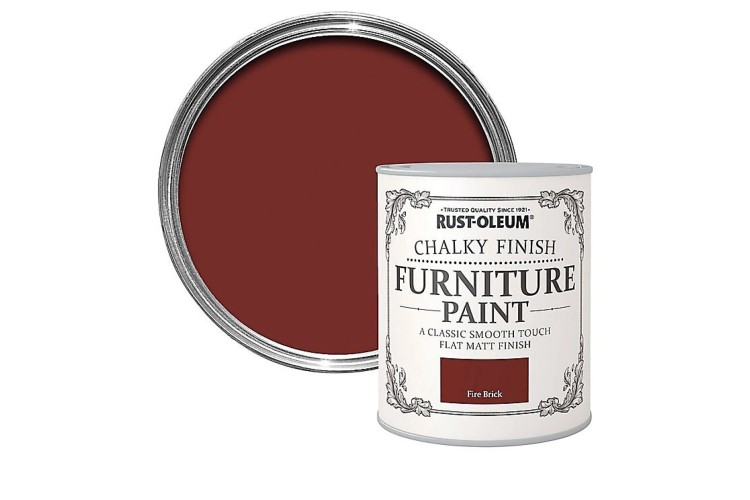 Rust-Oleum  Chalky Finish Furniture Paint - Fire Brick - 750ml