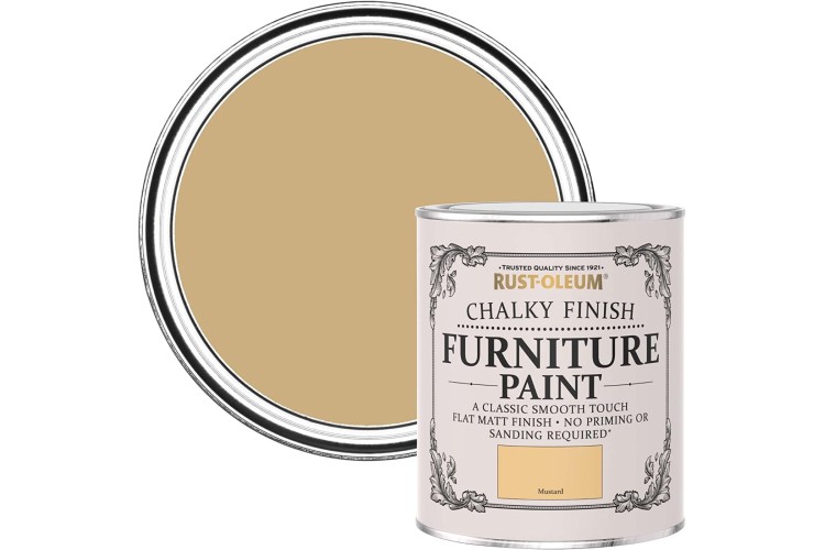 Rust-Oleum  Chalky Finish Furniture Paint - Mustard - 750ml