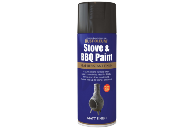 Rust-Oleum Stove & Bbq Paint Black Matt 400ml
