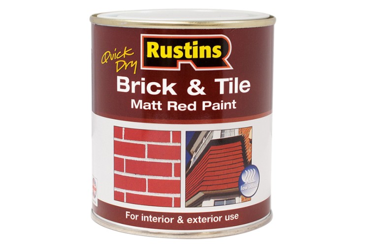Rustins Quick Dry Brick & Tile Paint Matt Red 1L