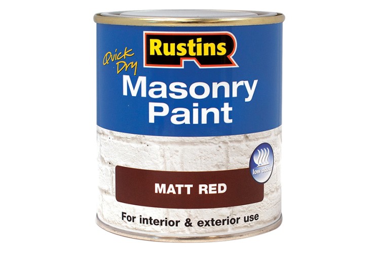 Rustins Quick Dry Masonry Paint Red 250ml