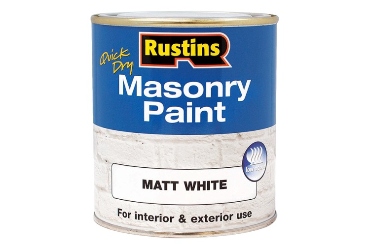 Rustins Quick Dry Masonry Paint White 500ml