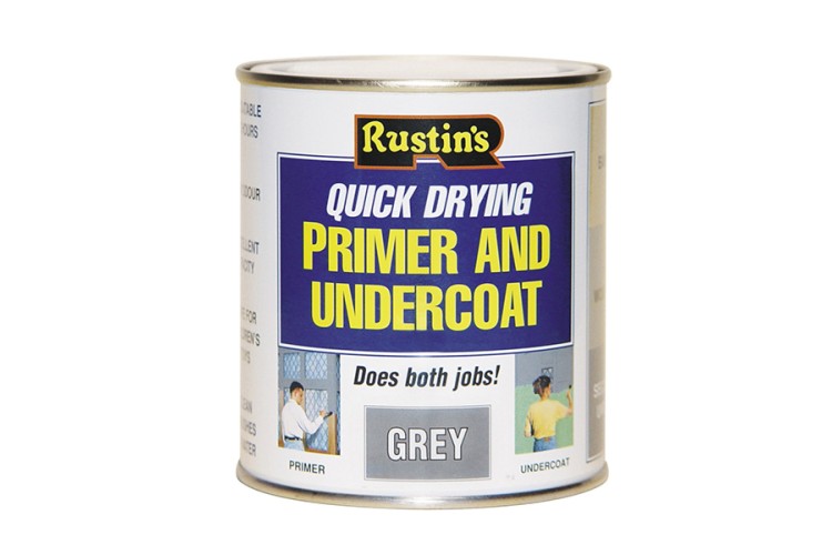 Rustins Quick Dry Primer & Undercoat Grey 500ml