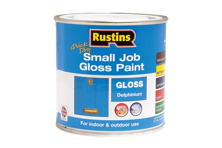 Rustins Quick Dry Small Job Gloss Paint Delphinium 250ml