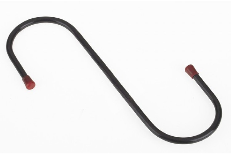 S Hook 200Mm Black With Red End Caps