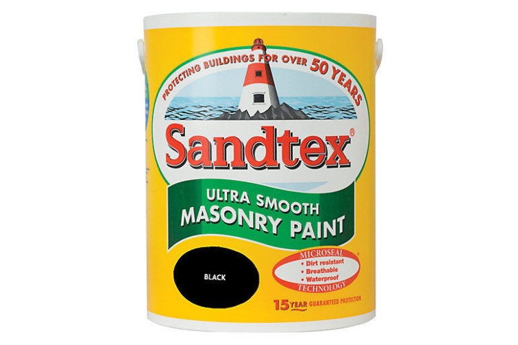 Sandtex  Smooth Masonry Paint 5L  Black