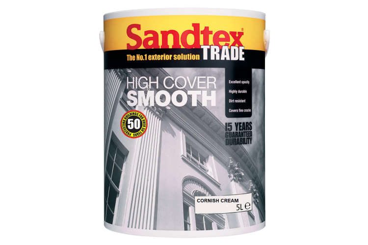 Sandtex  Trade Masonry Paint 5L - Cornish Cream