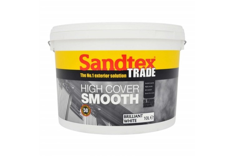 Sandtex Trade High Cover Smooth Brilliant White 10L