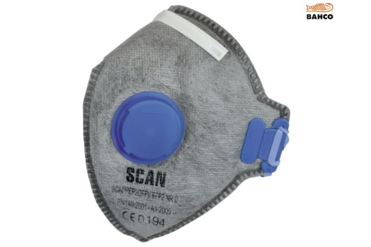 Scan Fold Flat Disposable Odour Mask Valved Ffp2 Protection (Pack Of 3)