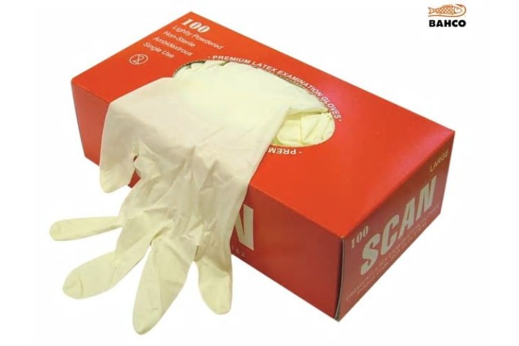 Scan Latex Gloves Box 100 - Large
